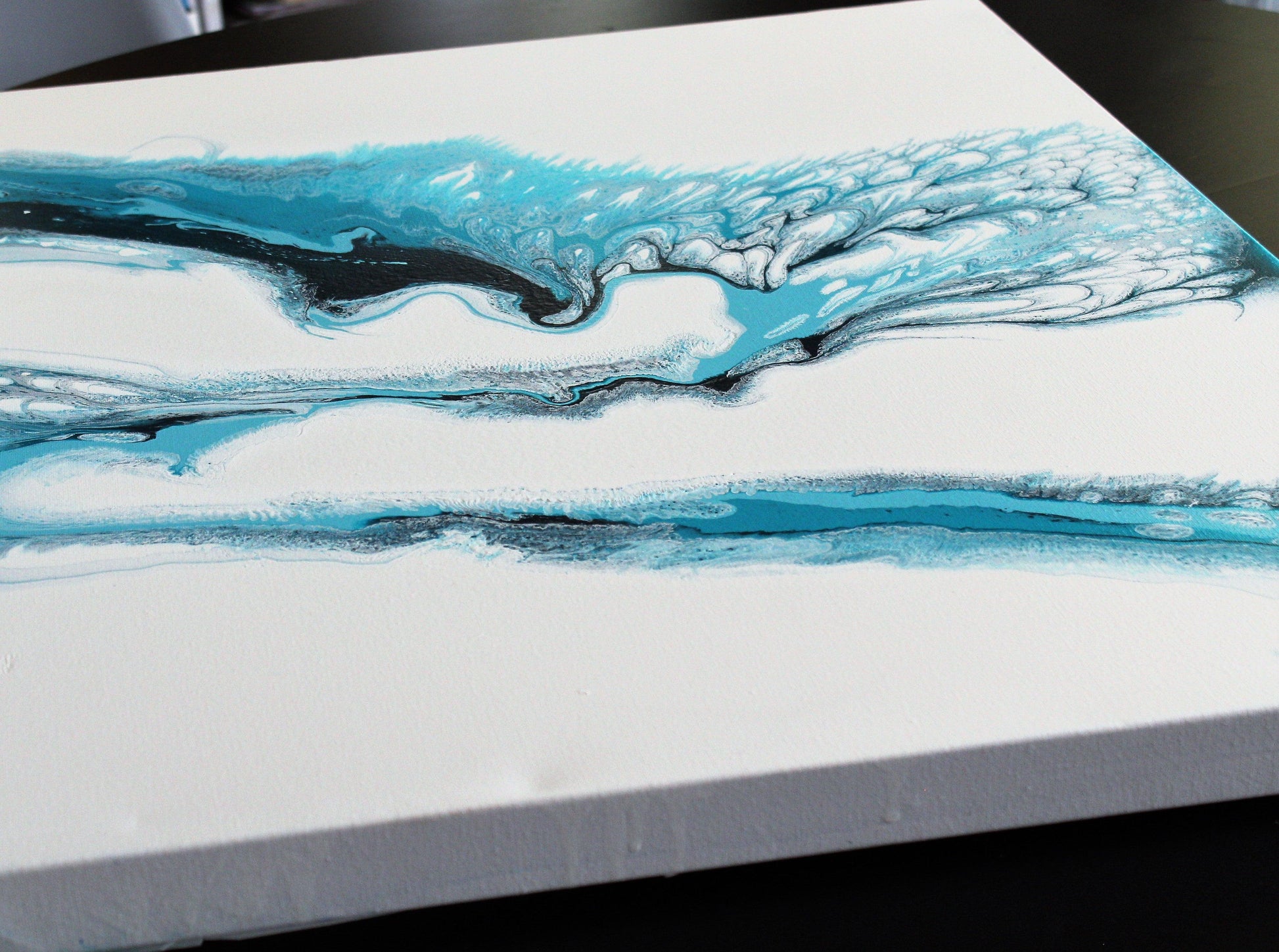 abstract ocean painting canvas