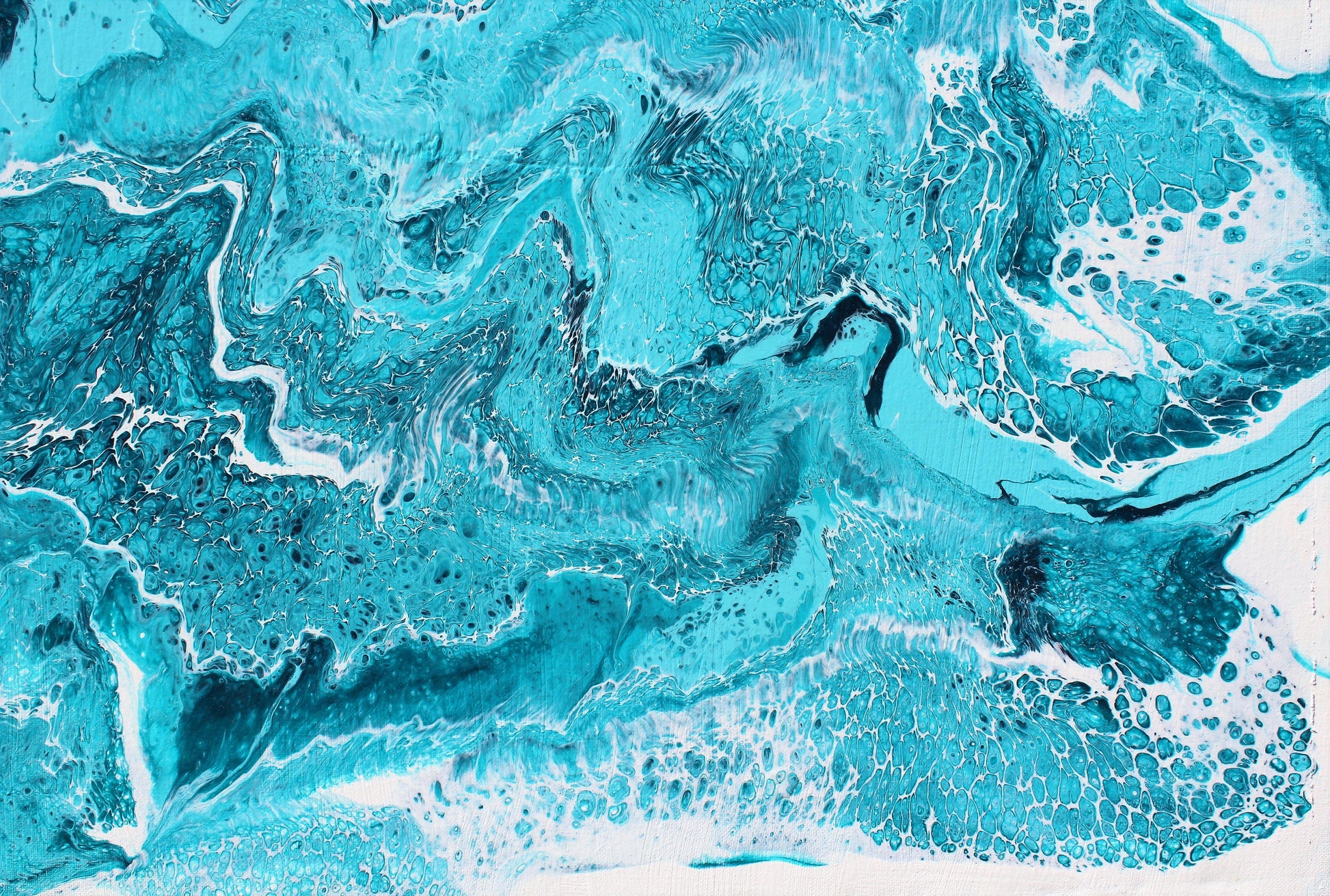canvas turquoise painting